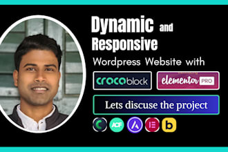 build dynamic wordpress website by crocoblock, jet engine, elementor