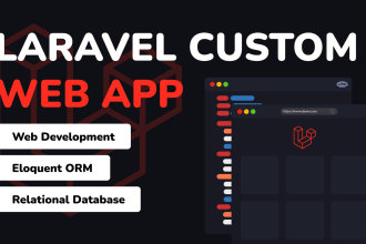 develop a custom web application in laravel