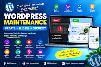 provide secure and optimized wordpress website maintenance