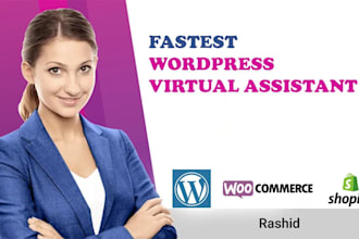 be your fast wordpress virtual assistant for any website tasks