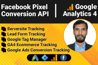 setup ga4 server site tracking, facebook pixel conversion api via tag manager