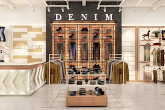 design retail store shop interior and exterior