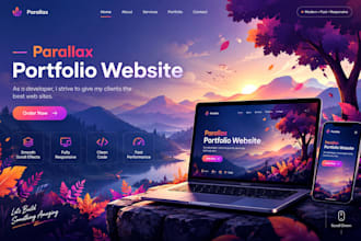 design a smooth scroll animation parallax portfolio website