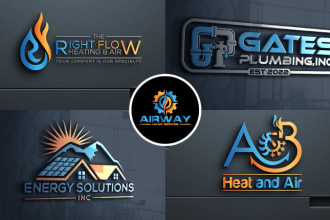 create plumbing heating air hvac electrical solar logo