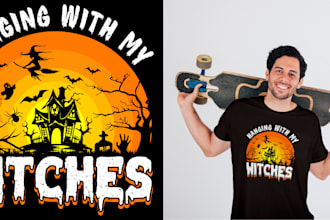 create halloween t shirt designs for various pod redbubble, teespring, etsy