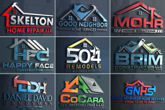 design home repair remodeling handyman and construction logo