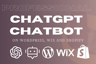 create chatbot with openai API on wordpress, wix and shopify