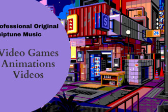 create video game music in chiptune or 8 bit genre