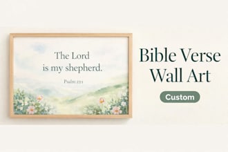 create custom ai christian bible verse wall art