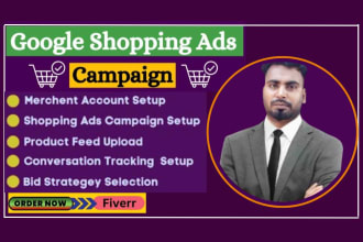 setup and manage google shopping ads campaign