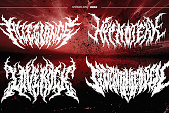 design a custom gothic, grunge or metal logo for your brand or band