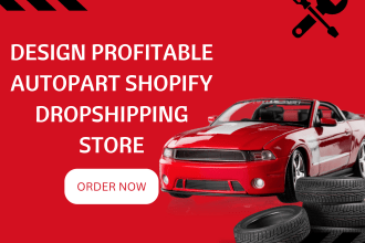 design profitable auto part shopify dropshipping store automobile website