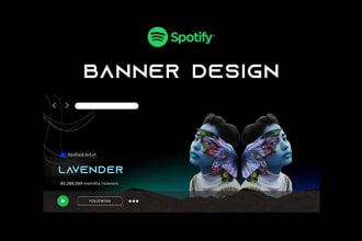 design creative , eye catching spotify banner