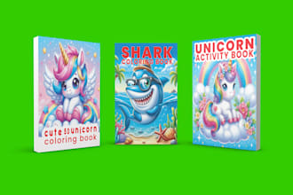 create low content book cover and coloring pages