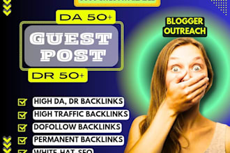 do guest post da 80to 85 quality  guest post backlink