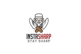 hipster knife sharpening rental company logo