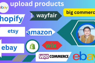 add product listing on opencart, ebay, shopify,  squarespace