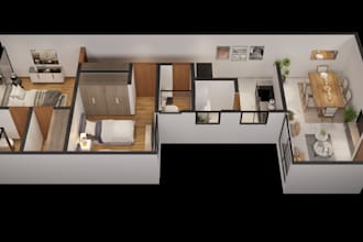 create 3d floor plan