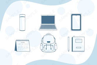 create custom icon flat color vector for business
