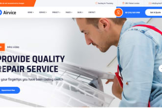 build professional heating ventilation and air conditioning website