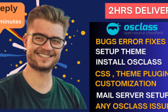 fix osclass issues, errors, bugs, css, osclass support 4hr
