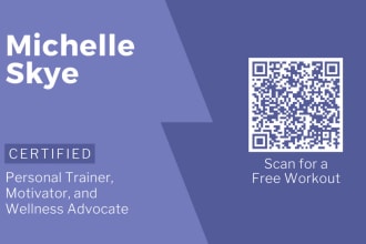 design professional business card with qr code