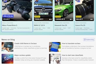 create classified website in 4 hour