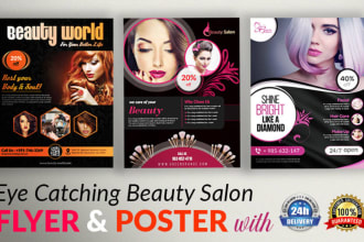 design eye catching flyer or posters for your beauty salon