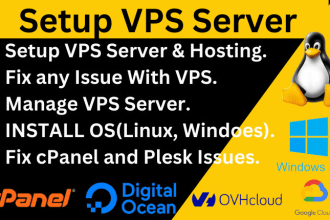 setup windows, linux vps, dedicated server on ovh, digitalocean,vultr,AWS linode