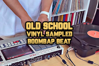 do old school vinyl sampled hiphop beat or boom bap