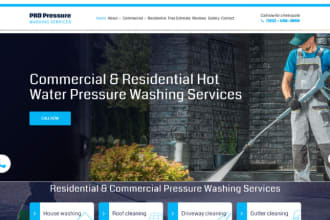 build professional pressure washing power washing exterior cleaning website