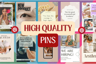 design high quality, SEO friendly pinterest pins