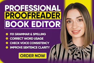 do book editing, proofreading and line editing