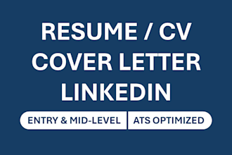 write a tailored CV, resume and cover letter
