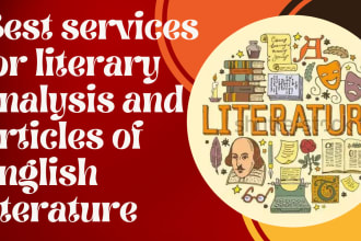 literary analysis any articles of english literature