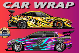 design racing car, van, sport car and custom vehicle wraps
