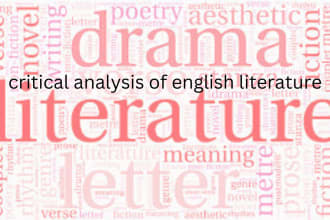assist you in critical analysis of english literature