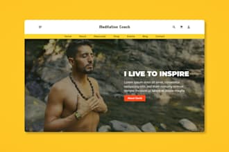 do UI UX design for yoga or meditation coach website or landing page in figma