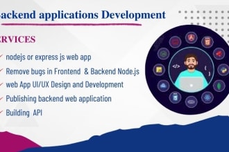 develop backend applications in nodejs or fix bugs of web application