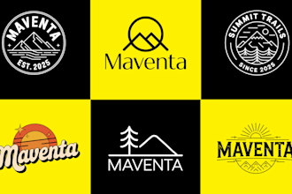design vintage, badge, minimalist, retro and line art logo