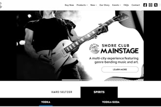 build bar, wine, resturant, food ordering, grocery and beer website