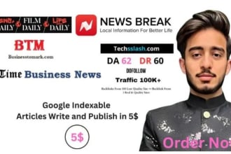 write and publish article or interview on newsbreak