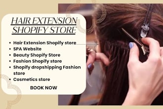 build hair extension shopify store hair beauty dropshipping store spa cosmetics
