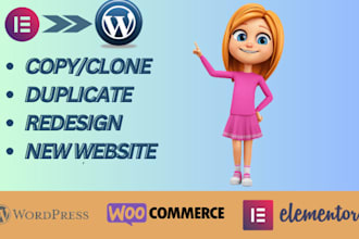 redesign, rebuild, duplicate or copy clone your wordpress website