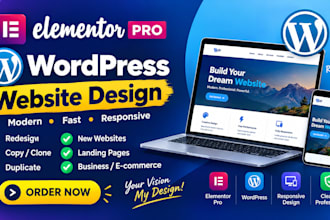 design, redesign, clone a wordpress elementor website