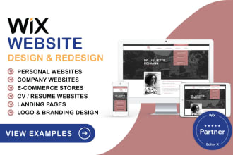 do wix website design, redesign or wix landing page and logo design