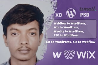 webflow to wordpress, wix to wordpress, weebly to wordpress, psd to wordpress