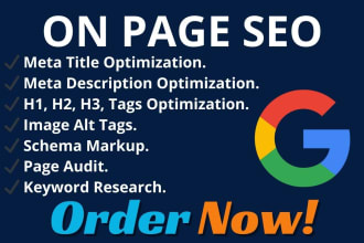 do advanced onpage SEO service for your wordpress website