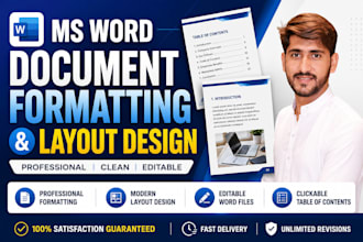 design, format, and layout microsoft word documents and books
