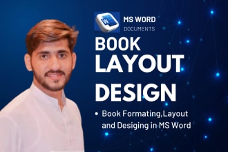 design, format, or layout ms word documents and books